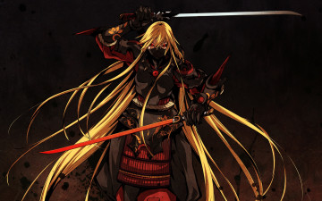 Картинка аниме weapon blood technology оружие девушка