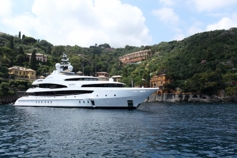 Картинка portofino италия корабли Яхты суперяхта побережье море