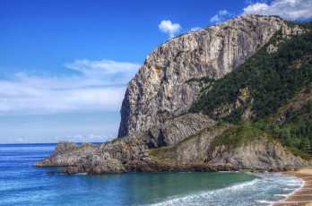 Картинка испания бискайский залив природа побережье обрыв море