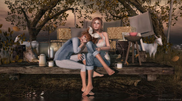 Картинка 3д графика people люди девушки