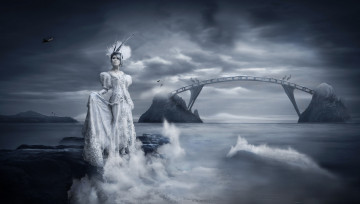 Картинка фэнтези девушки брызги