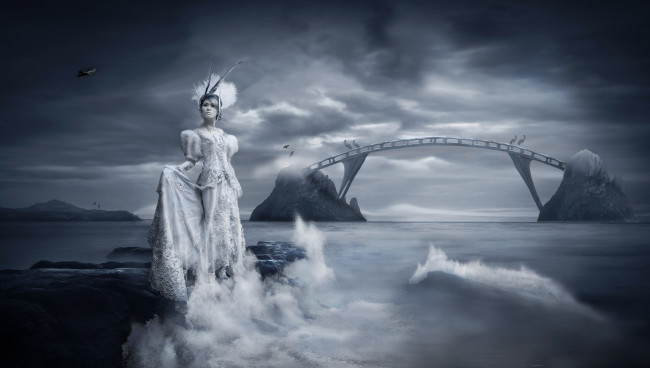 Обои картинки фото фэнтези, девушки, брызги