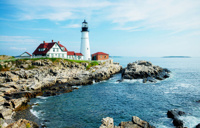Обои картинки фото природа, маяки, скалы, маяк, море