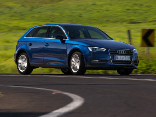 Картинка автомобили audi синий 2013г 8v au-spec a3 sportback 2-0 tdi
