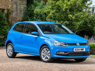 Картинка автомобили volkswagen polo 2014г синий typ 6r uk-spec 3-door