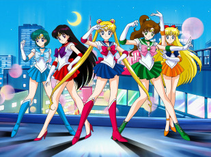 Картинка аниме sailor+moon jupiter venus mercury sailor mars