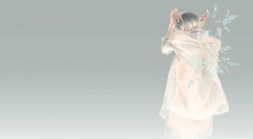 Картинка аниме *unknown+ другое мужчина арт спина бабочки re