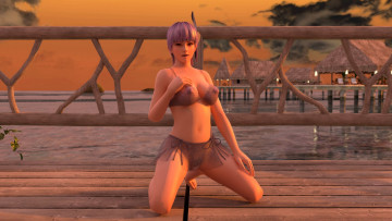 Картинка 3д+графика аниме+ anime забор взгляд девушка