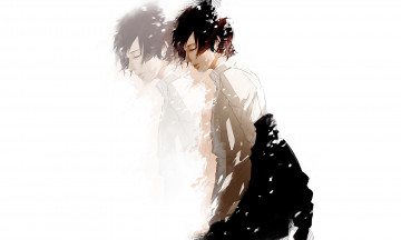 Картинка аниме *unknown+ другое белый фон брюнет силуэт re парень арт