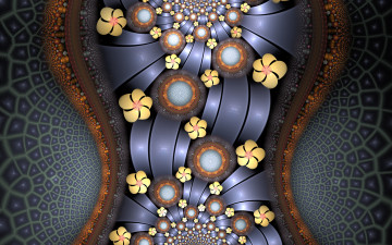 Картинка 3д+графика фракталы+ fractal цвета фон узор