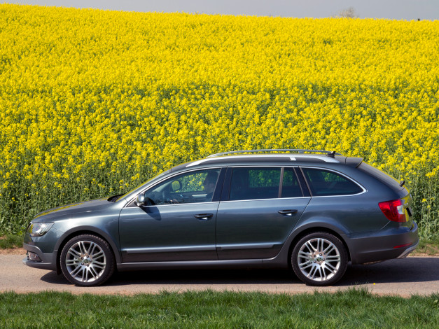 Обои картинки фото автомобили, skoda, outdoor, combi, superb, 2014г