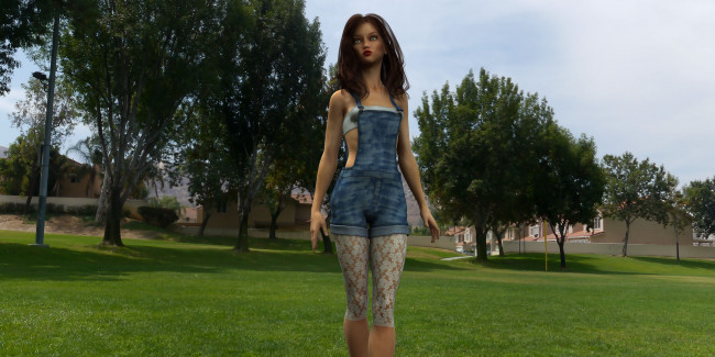 Обои картинки фото 3д графика, люди , people, девушка, природа, взгляд