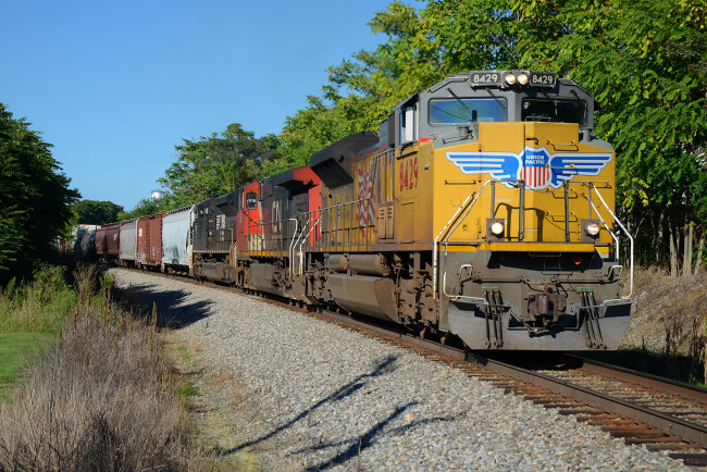 Обои картинки фото техника, поезда, состав, локомотив, железная, дорога