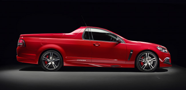 Обои картинки фото автомобили, holden, r8, maloo, hsv, красный, 2015г, gen-f2