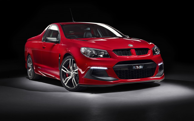 Обои картинки фото автомобили, holden, красный, gen-f2, 2015г, r8, maloo, hsv