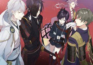 Картинка аниме touken+ranbu танец мечей