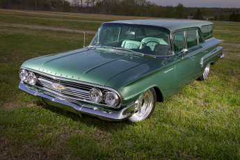 Картинка 1960-chevrolet-brookwood-wagon автомобили chevrolet