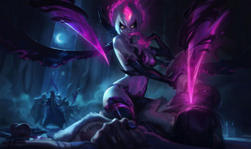 Картинка фэнтези существа магия девушка арт фигура грудь evelynn
