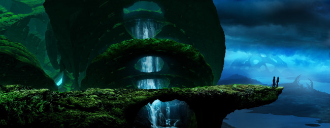 Обои картинки фото фэнтези, романтика апокалипсиса, водопад