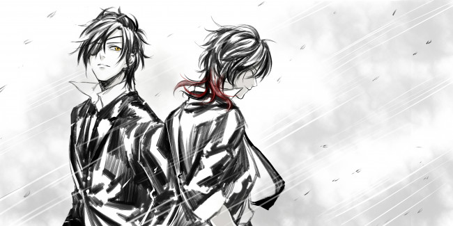 Обои картинки фото аниме, touken ranbu, танец, мечей