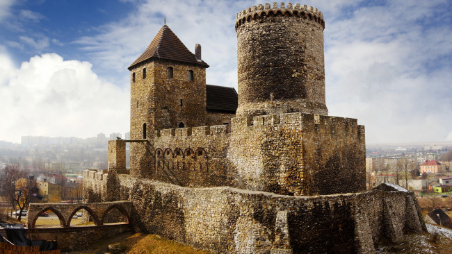 Обои картинки фото the bedzin castle польша, города, замки польши, the, bedzin, castle, польша
