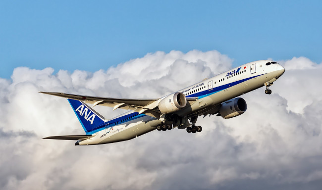 Обои картинки фото boeing 787, авиация, пассажирские самолёты, авиалайнер