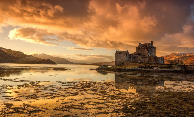 Обои картинки фото города, замок эйлен-донан , шотландия, eilean, donan, castle