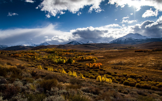 Обои картинки фото природа, пейзажи, долина, облака, горы