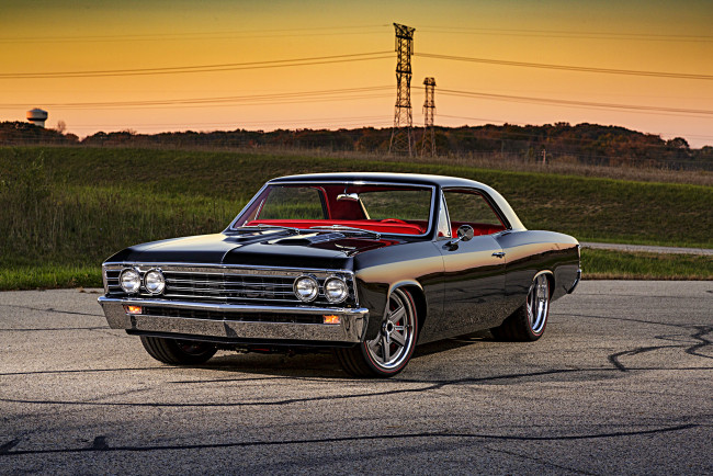 Обои картинки фото 1967-onyx-roadster-shop-chevelle, автомобили, chevrolet