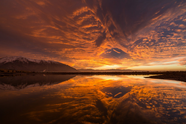 Обои картинки фото природа, восходы, закаты, простор