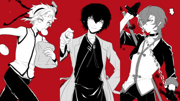 Картинка аниме bungou+stray+dogs бродячие псы литературные гении