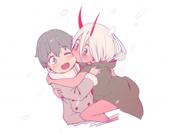 Обои картинки фото аниме, darling in the frankxx, darling, in, the, frankxx, девушка, милый, во, франксе