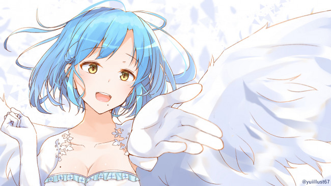 Обои картинки фото аниме, ангелы,  демоны, девушка