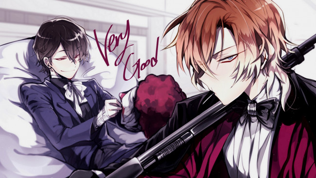 Обои картинки фото аниме, bungou stray dogs, бродячие, псы, литературные, гении