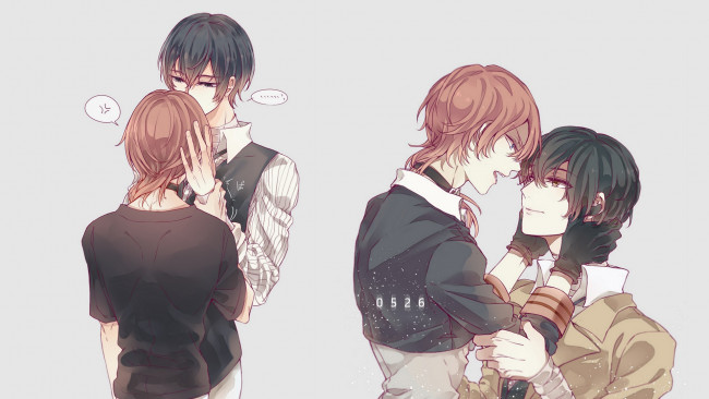 Обои картинки фото аниме, bungou stray dogs, бродячие, псы, литературные, гении