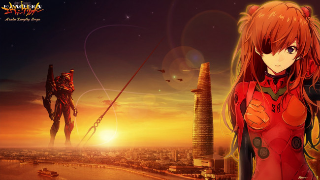 Обои картинки фото аниме, evangelion, евангелион