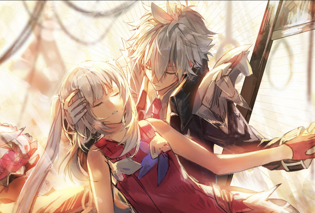 Обои картинки фото аниме, fate, stay night,  grand order,  apocrypha, парень, девушка