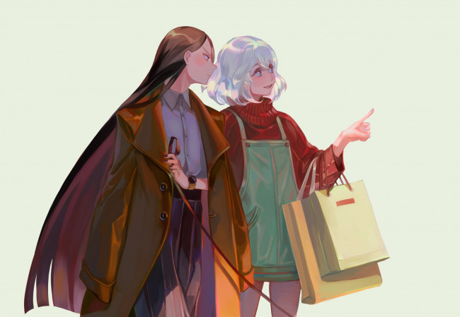 Обои картинки фото аниме, houseki no kuni, девушки