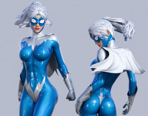 обоя 3д графика, люди , people, фон, взгляд, девушка