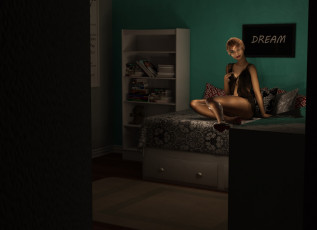 Картинка 3д+графика люди+ people фон взгляд девушка