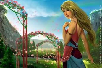 Картинка календари фэнтези цветы природа взгляд девушка растение 2019 calendar