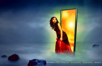 Картинка календари фэнтези камень 2019 calendar вход дверь девушка