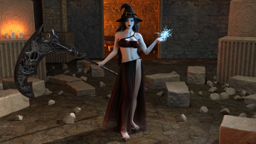 Картинка 3д+графика фантазия+ fantasy фон взгляд девушка