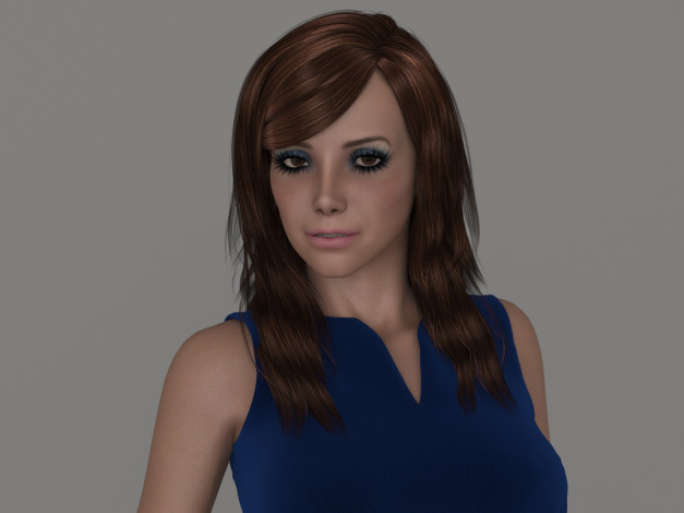 Обои картинки фото 3д графика, люди , people, фон, взгляд, девушка