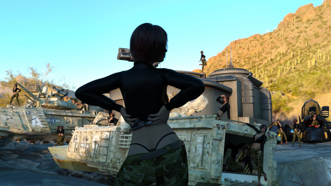 Обои картинки фото 3д графика, фантазия , fantasy, фон, взгляд, девушка