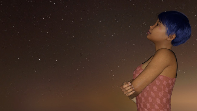 Обои картинки фото 3д графика, люди , people, девушка, взгляд, фон