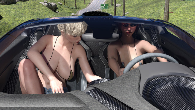 Обои картинки фото 3д графика, люди-авто, мото , people- car ,  moto, девушка, взгляд, фон