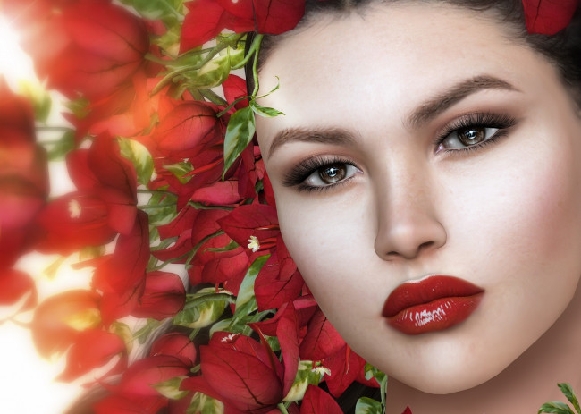 Обои картинки фото 3д графика, портрет , portraits, девушка