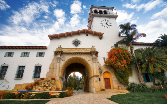 Обои картинки фото города, - здания,  дома, здание, суда, графства, путешествие, туризм, сша, бронирование, санта, барбара, калифорния