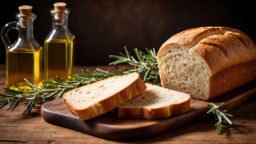 обоя еда, хлеб,  выпечка, розмарин, масло